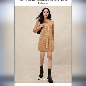 NWT Banana Republic Factory Cable Mini Sweater Dress size XS